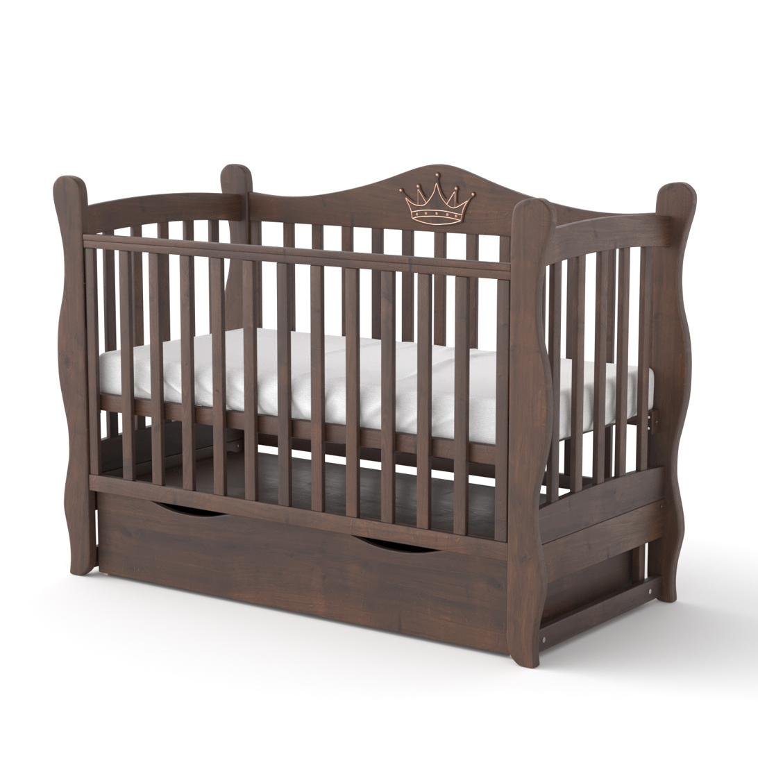 Walnut cot bed