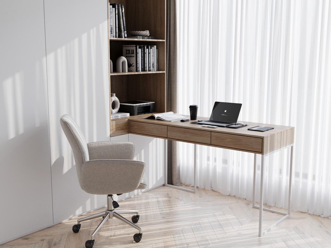 Study desk by the window